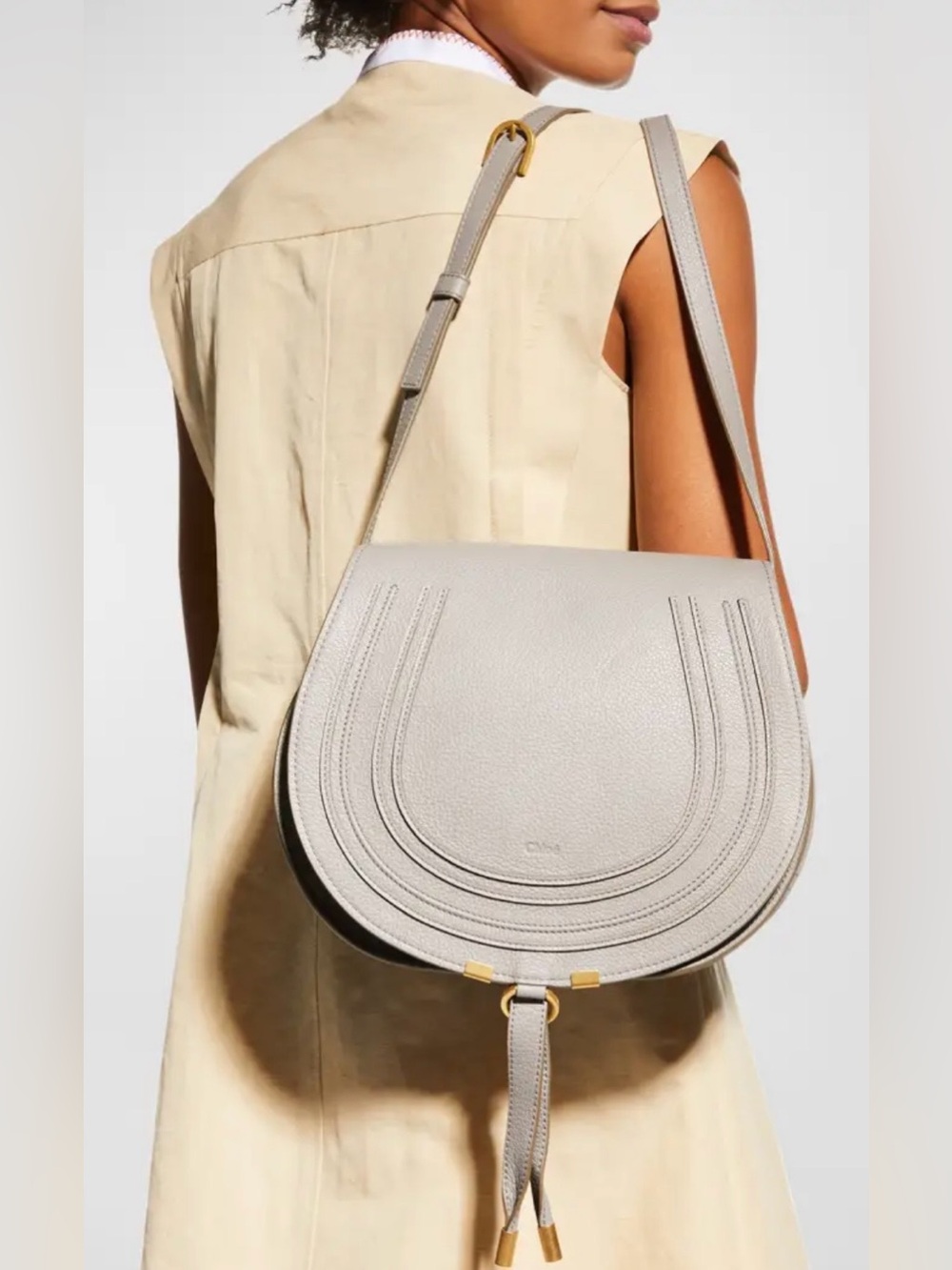*NWT* Chloe Marcie Medium Crossbody Bag in Grained Leather - Picture 5 of 6